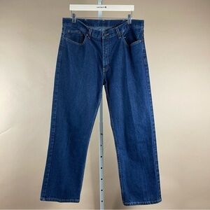 Faded Glory Men's 36 X 30 Straight Leg Rugged Dark Wash Jeans Outdoor Farm Chore